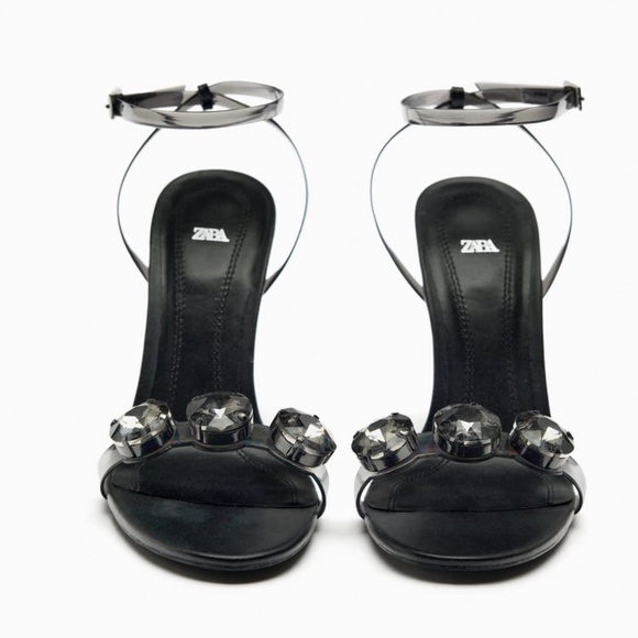ZARA RHINESTONE HEELS - Picture 2 of 6